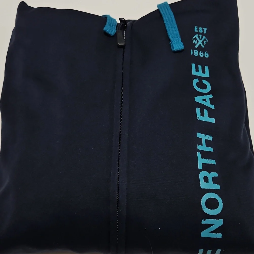 The North Face Full Zip Hooded Sweatshirt Jacket Men's Size M/M Navy Blue #1023